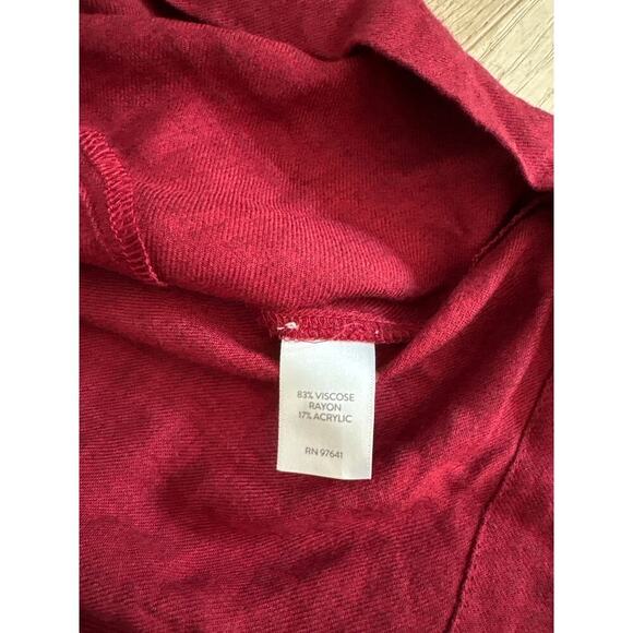 Women’s SP J. Jill Cherry Red Tunic Dress Long Sleeve Petite NWT - Picture 5 of 10